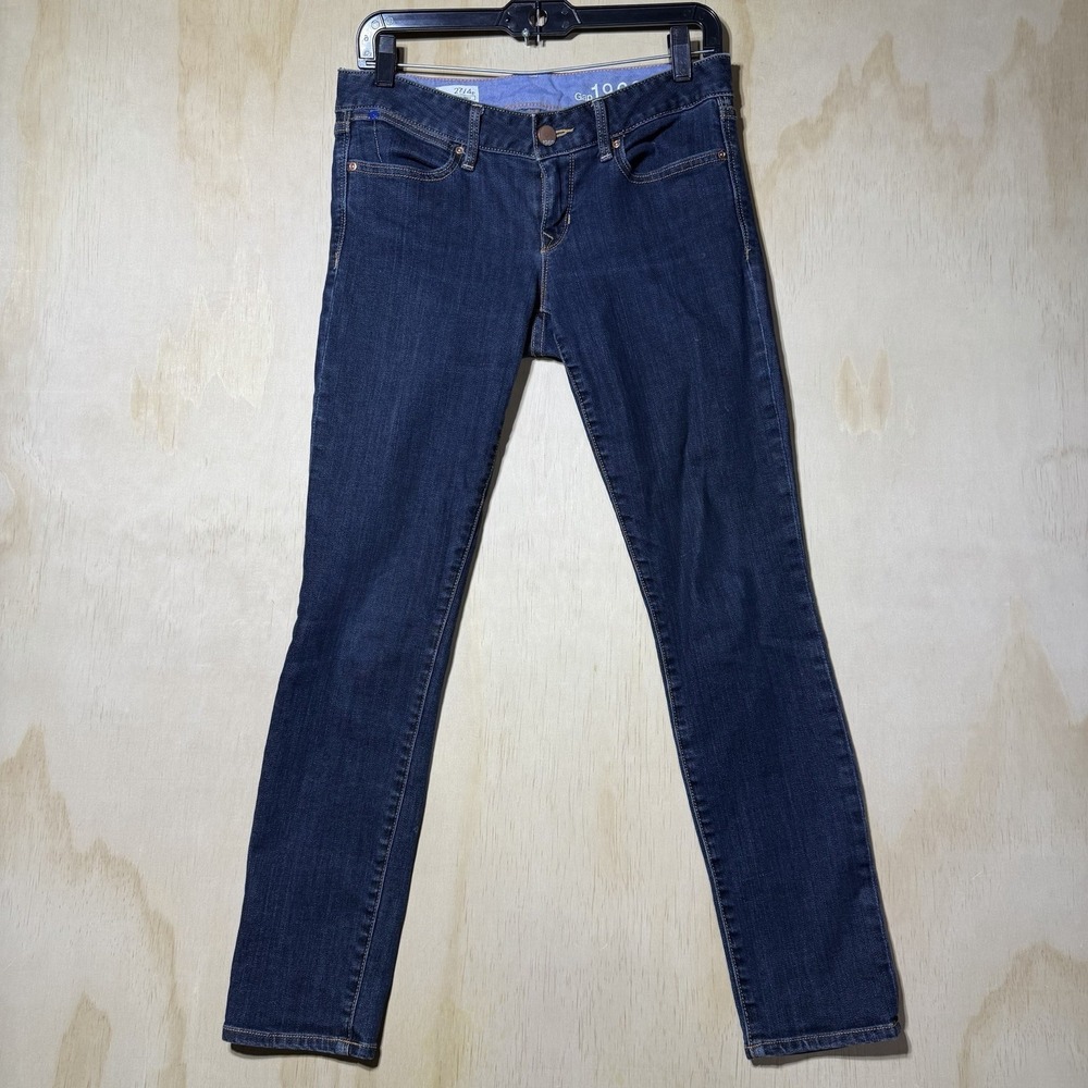 GAP 1969 Always Skinny Jeans Women's 27/4P Dark‎ Wash Stretch Denim 27x28